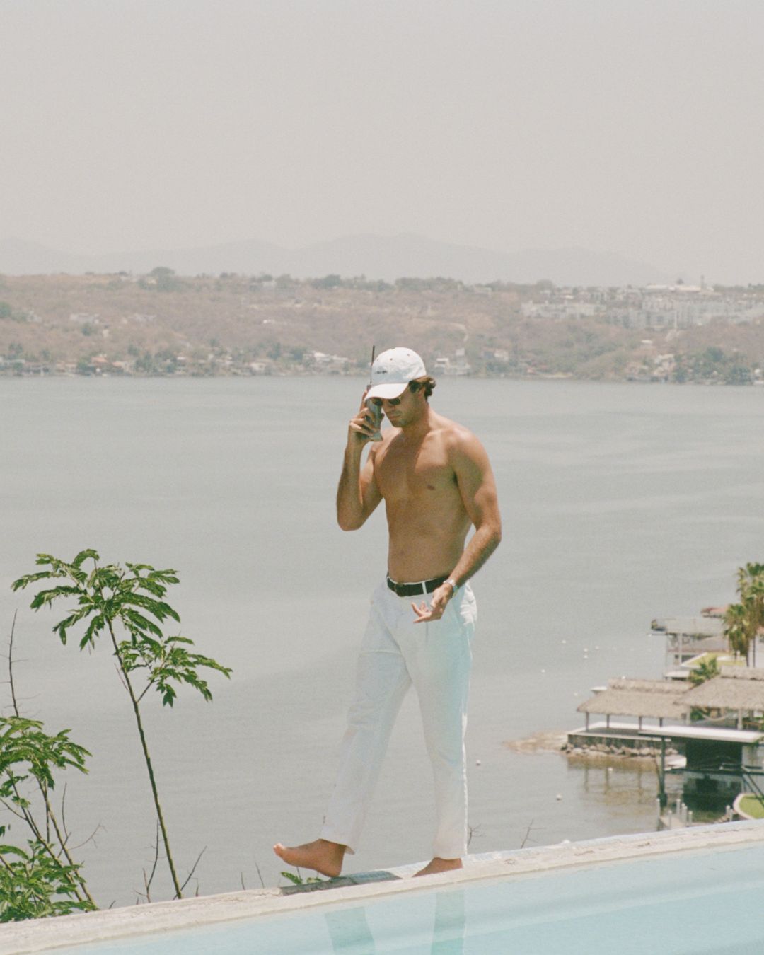 Straight Linen Trousers - White