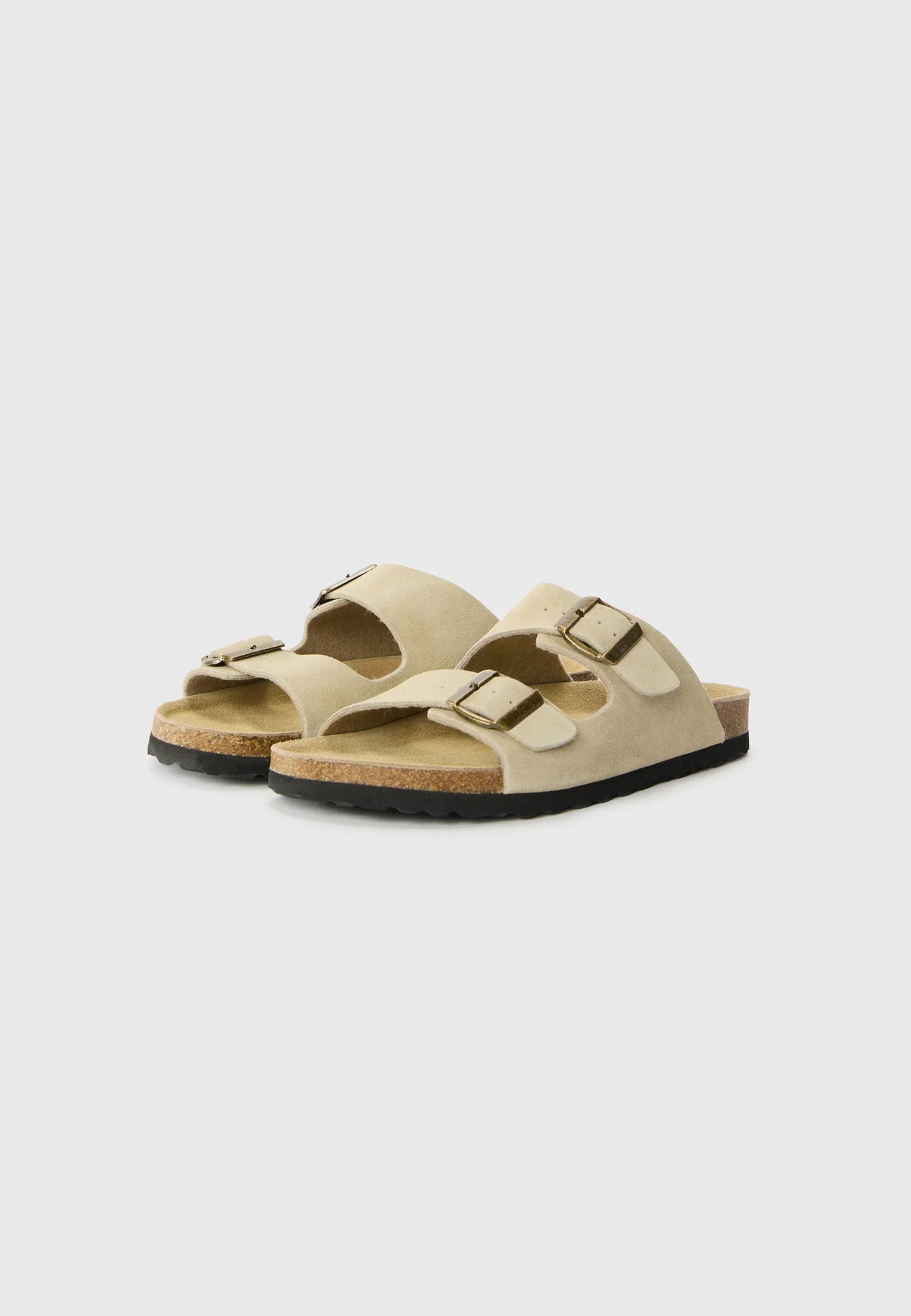 Rully Leather Sandals - Beige