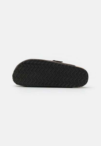 Men's Suede Sandals - Dark Brown
