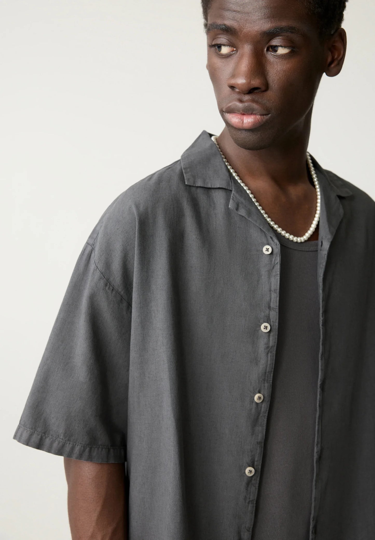 Classic Linen Shirt - Dark Grey