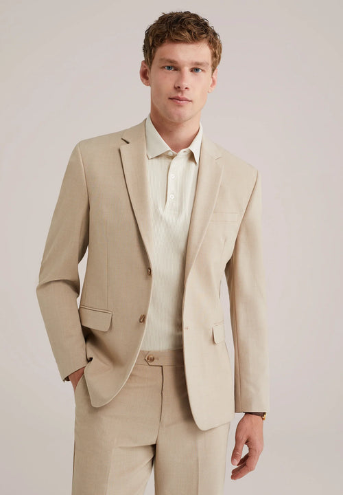 Men's Regular Fit Tailored Blazer - Beige