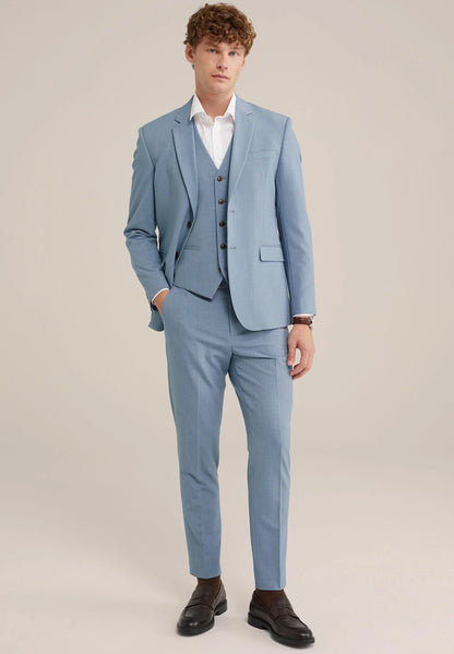 Men's Regular Fit Tailored Waistcoat - Light Blue