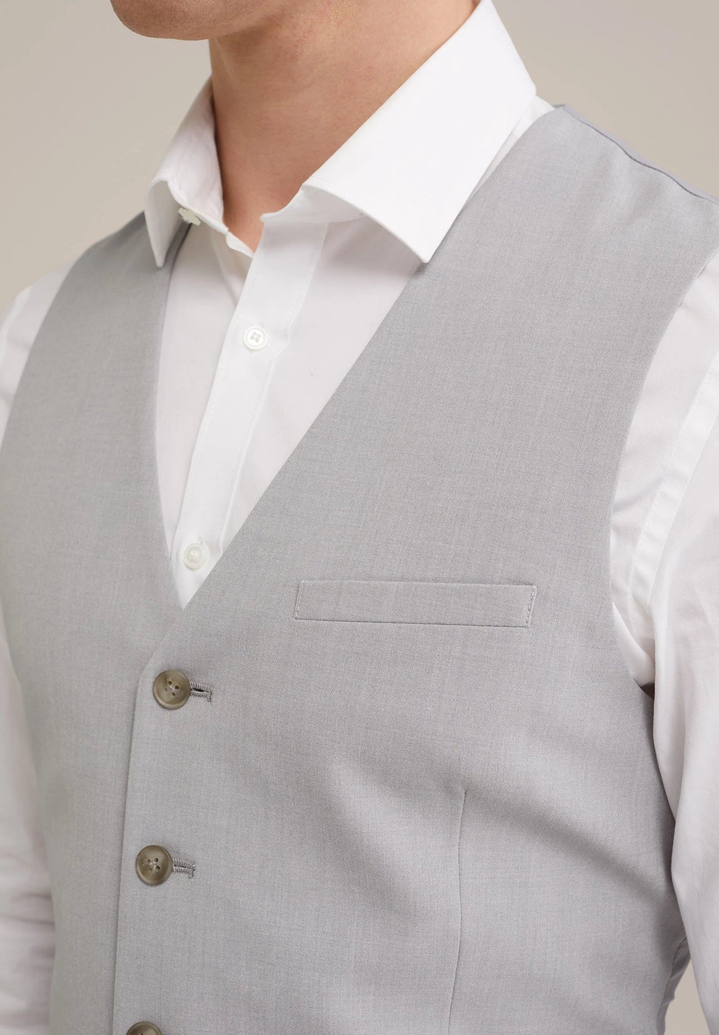 Men's Regular Fit Tailored Waistcoat - Grey