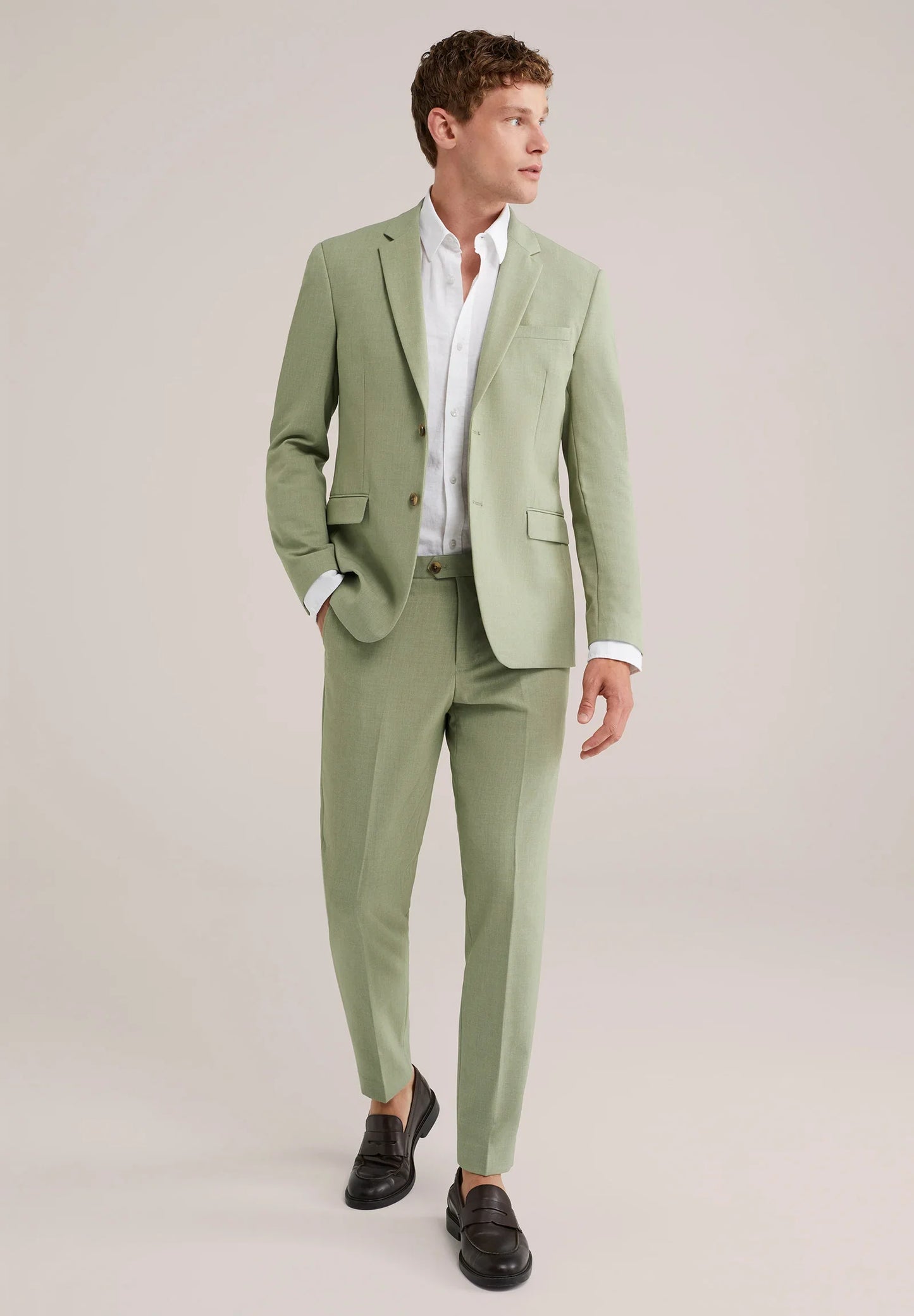 Men’s Tailored Regular Fit Blazer - Light Green