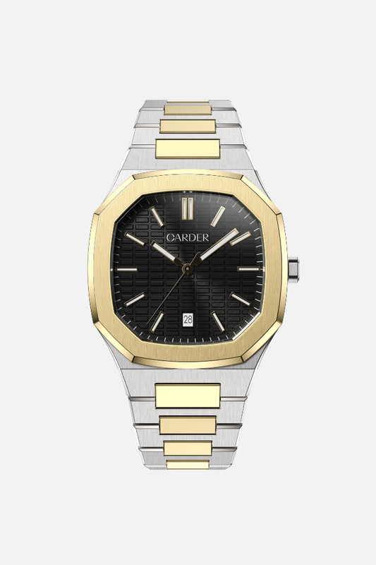 August Safira 10ATM Watch - Gold and Black