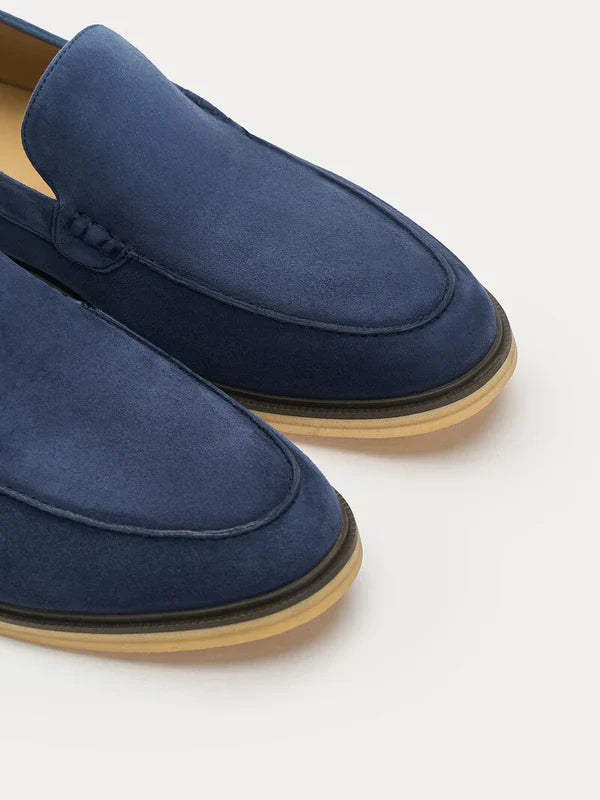 Moccasin Miller in Suede - Navy Blue