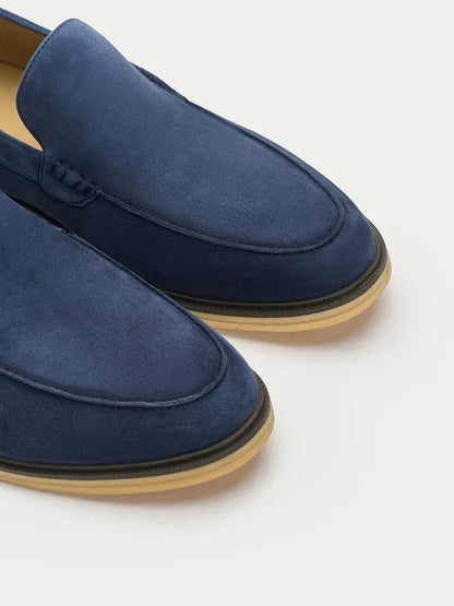 Moccasin Miller in Suede - Navy Blue