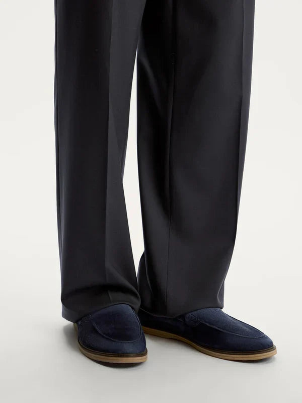 Moccasin Miller in Suede - Navy Blue