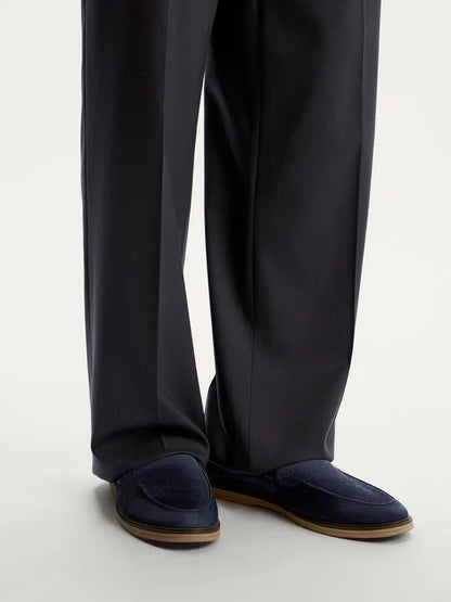 Moccasin Miller in Suede - Navy Blue