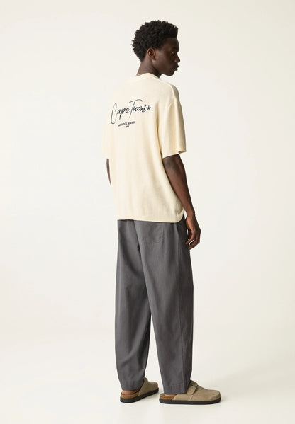 Blend Linen Trousers - Dark Grey