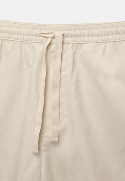 Linen Shorts - Beige
