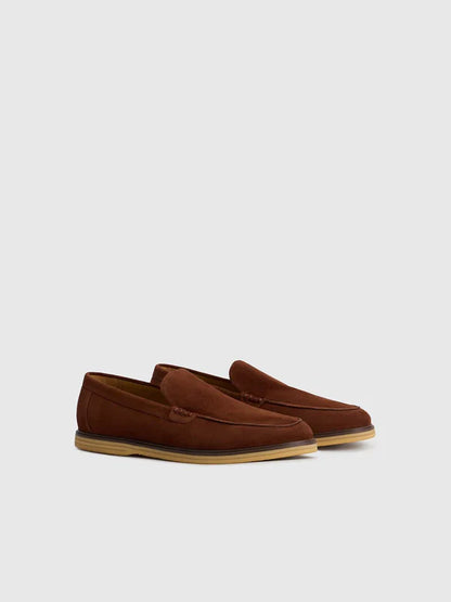 Miller Suede Moccasins - Burgundy