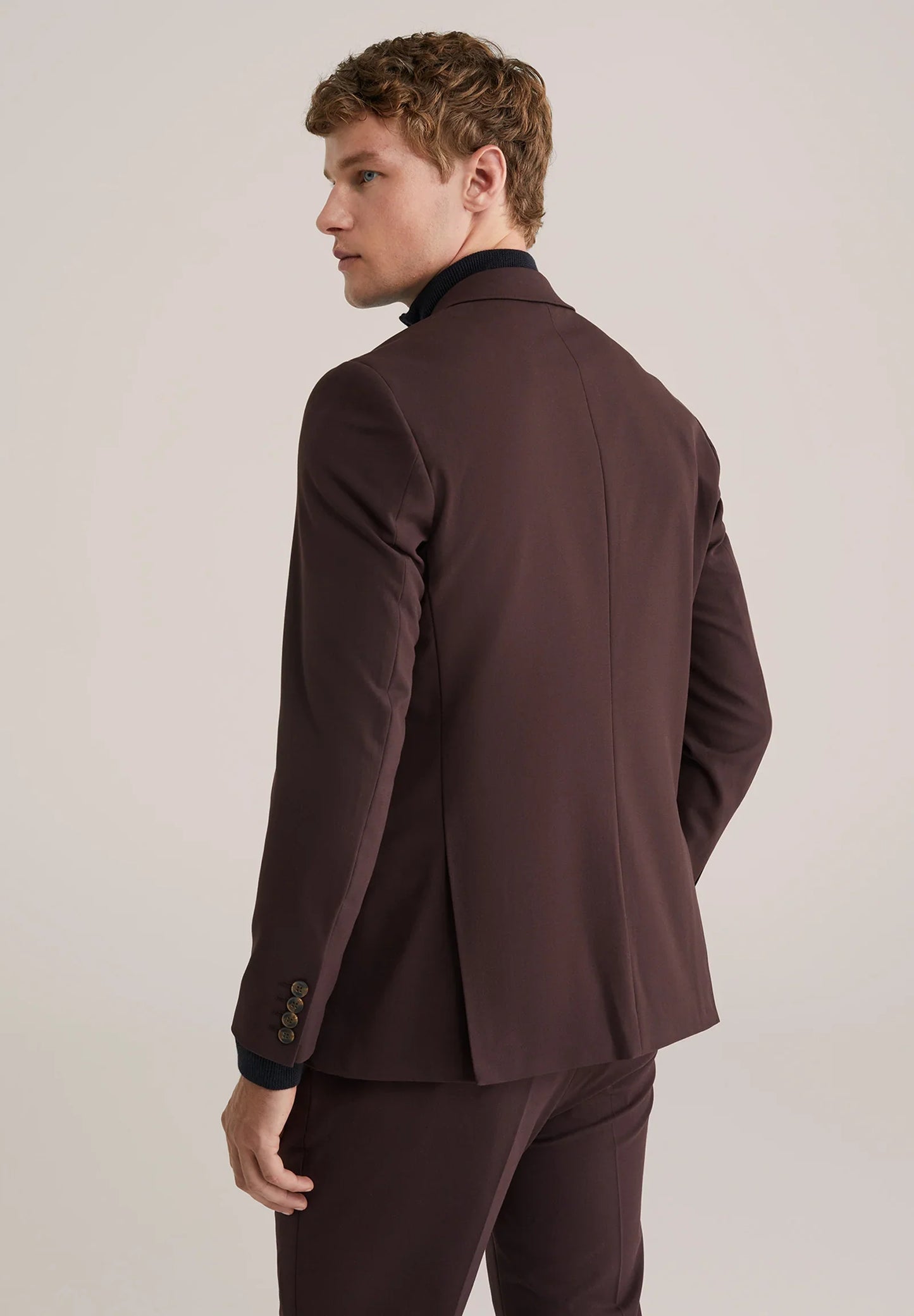 Men's Regular Fit Tailored Blazer - Brown