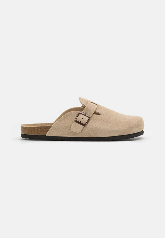 Men's Suede Sandals - Beige