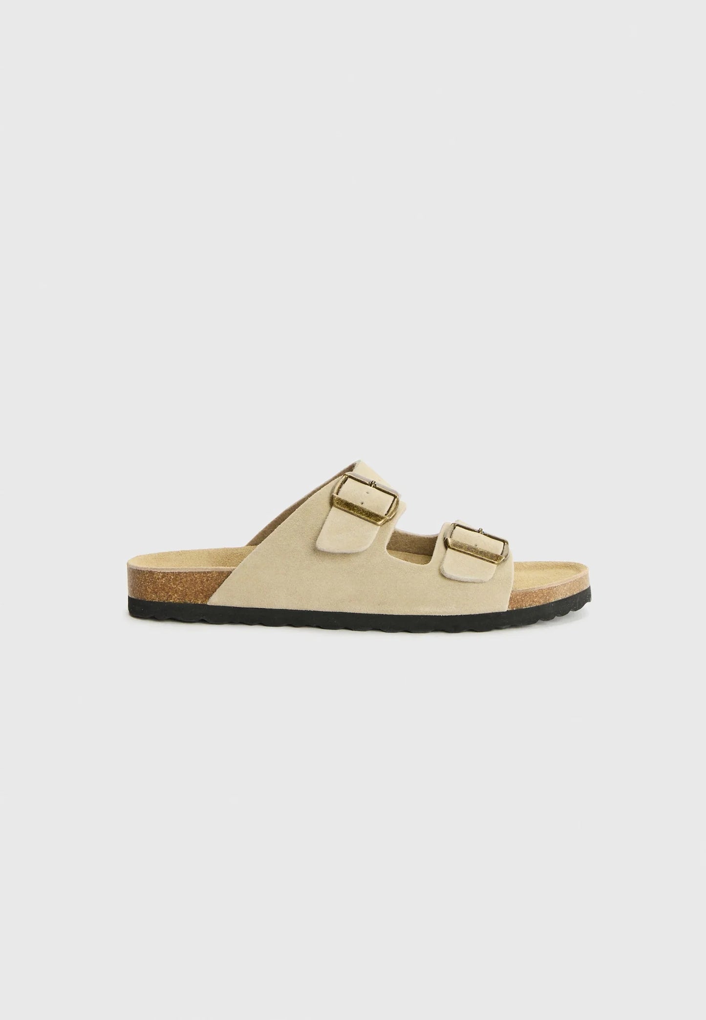 Rully Leather Sandals - Beige