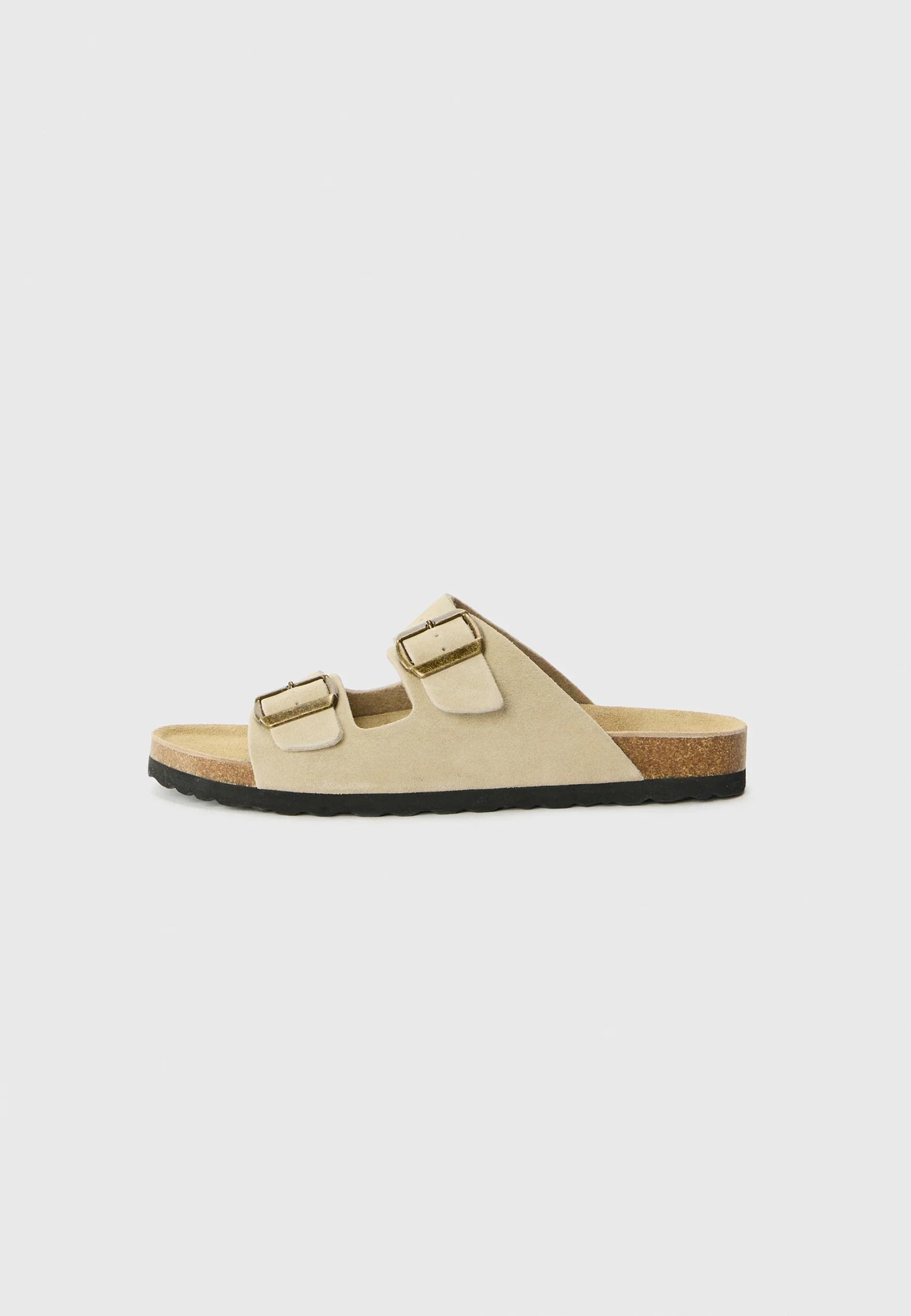 Rully Leather Sandals - Beige