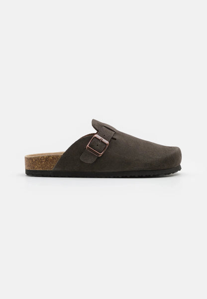 Men's Suede Sandals - Dark Brown