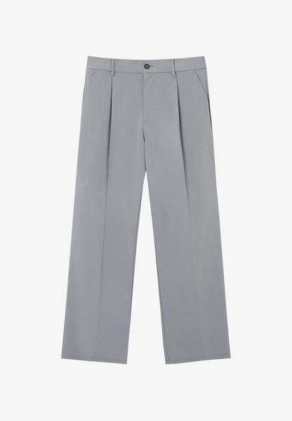 Wide Fit Casual Trousers - Grey