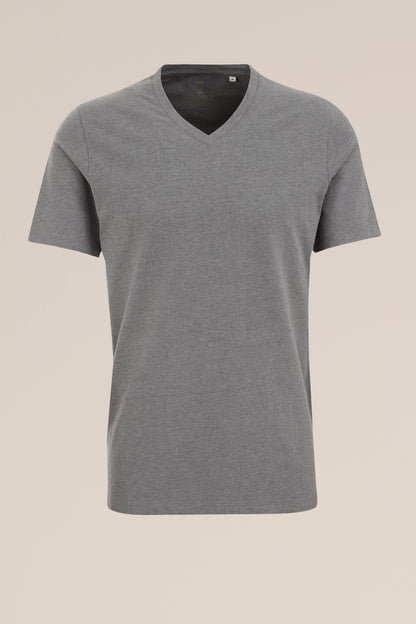 Regular Fit Basic V-Neck T-Shirt - Dark Grey