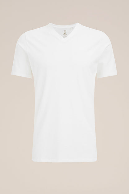 Regular Fit Basic V-Neck T-Shirt - White