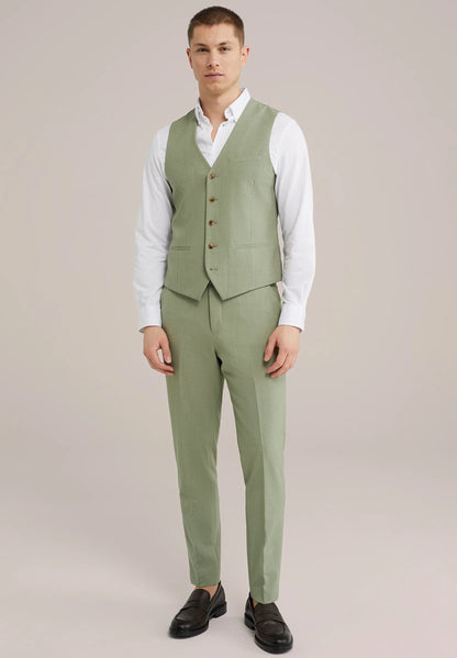 Men's Regular Fit Tailored Waistcoat - Light Green
