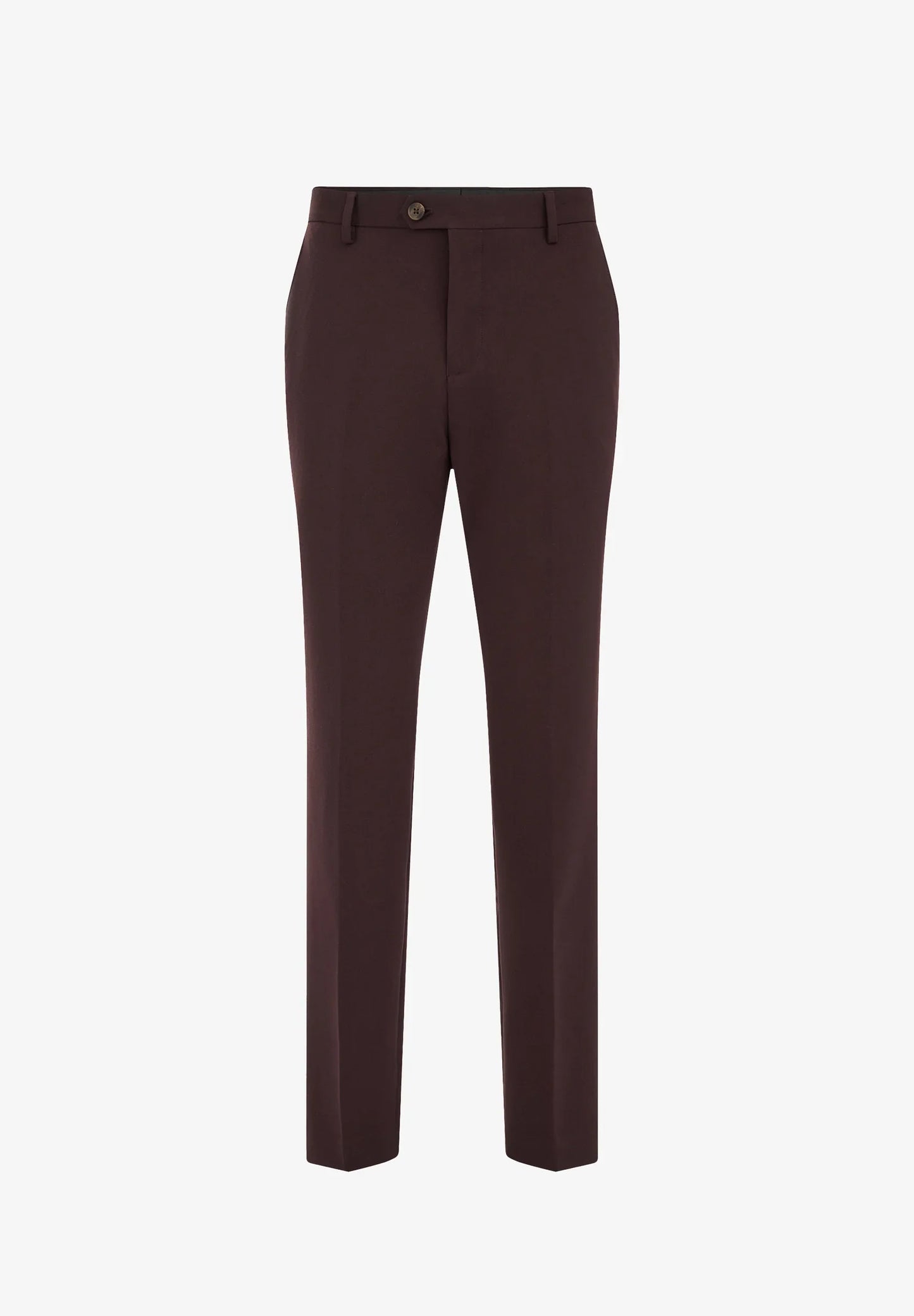 Regular Fit Tailored Trousers - Brown