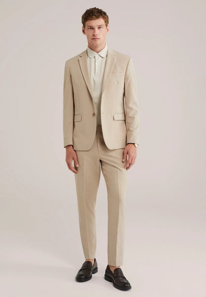 Men's Regular Fit Tailored Blazer - Beige
