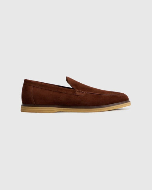Miller Suede Moccasins - Burgundy
