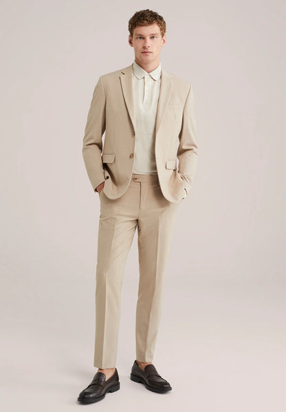 Regular Fit Tailored Trousers - Beige