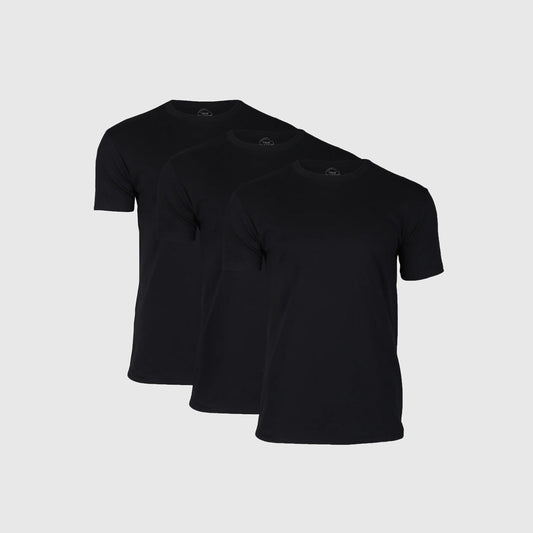3-Pack of Black Crew Neck T-Shirts