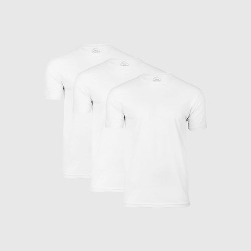 Set of 3 Round Neck T-Shirts - White