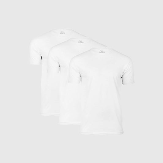 Set of 3 Round Neck T-Shirts - White