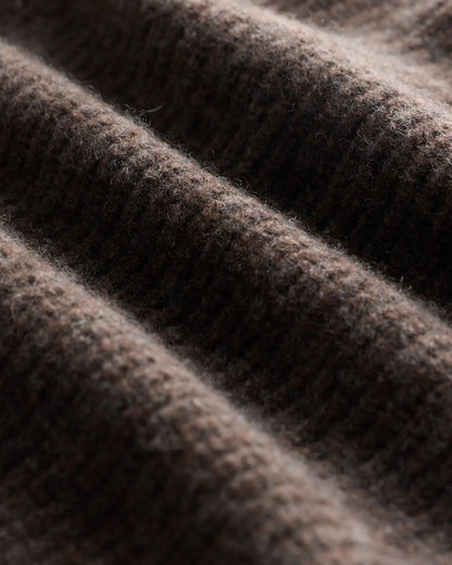 Men's 100% Cotton Zip-Up Jumper - Brown