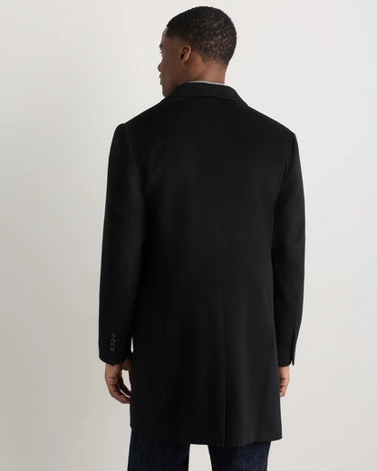Men's Long Overcoat - Black