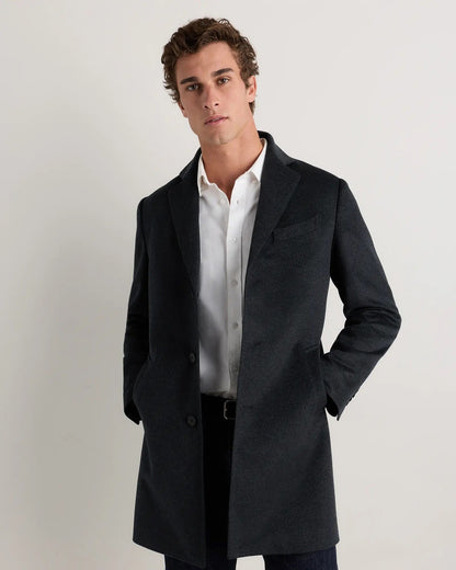 Men's Long Overcoat Jacket - Dark Grey