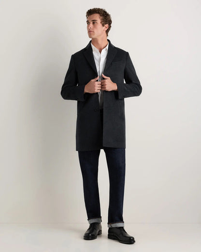 Men's Long Overcoat Jacket - Dark Grey