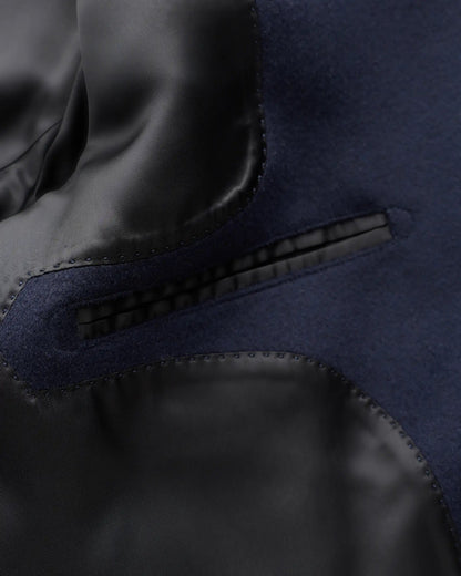 Men's Long Overcoat Jacket - Navy Blue