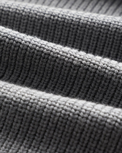 Men's 100% Cotton Jumper with Front Zipper - Grey