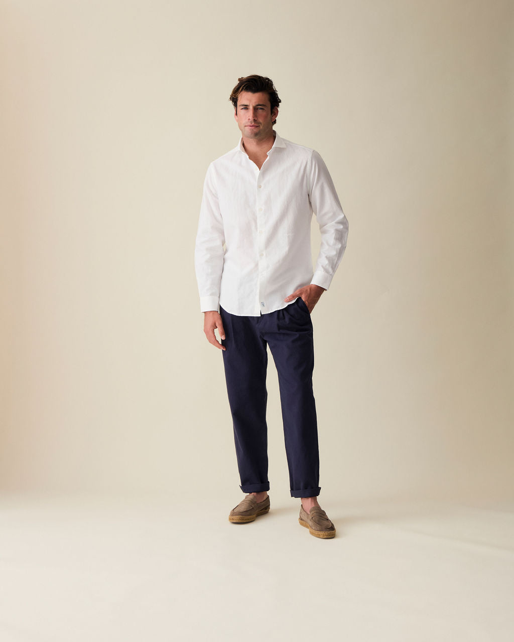 Classic Linen Shirt - Off White