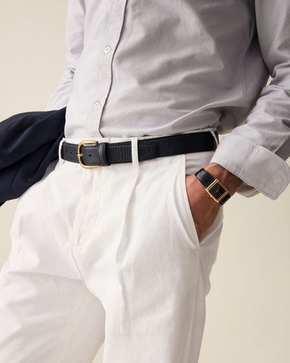 Straight Linen Trousers - White