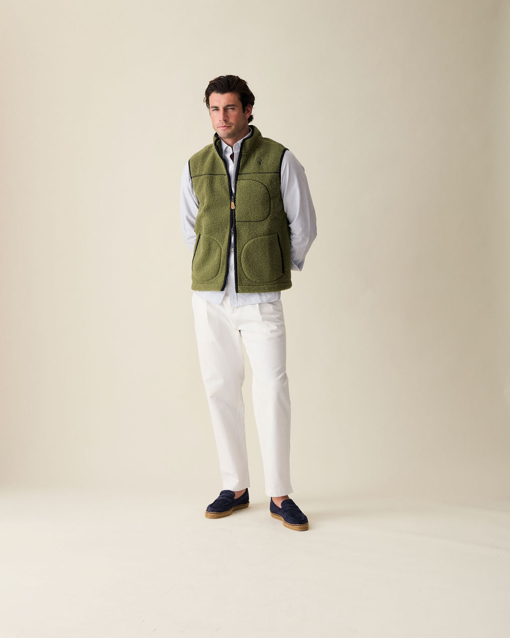 Straight Linen Trousers - White