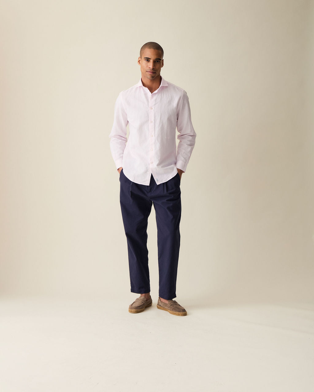 Classic Linen Shirt - Pink