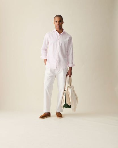 Classic Linen Shirt - Pink