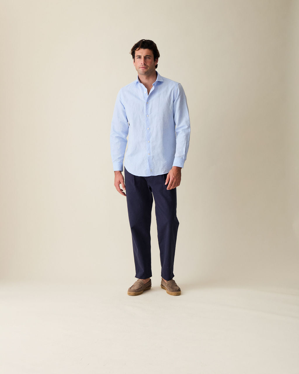 Classic Linen Shirt - Light Blue