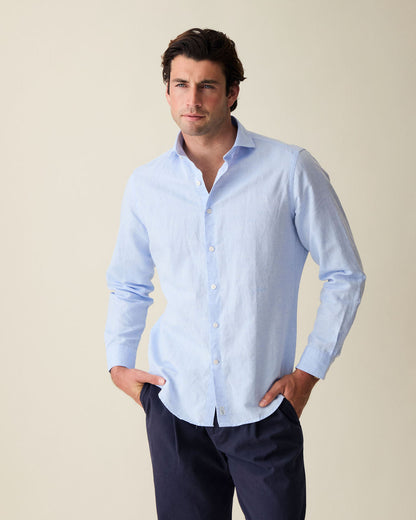 Classic Linen Shirt - Light Blue