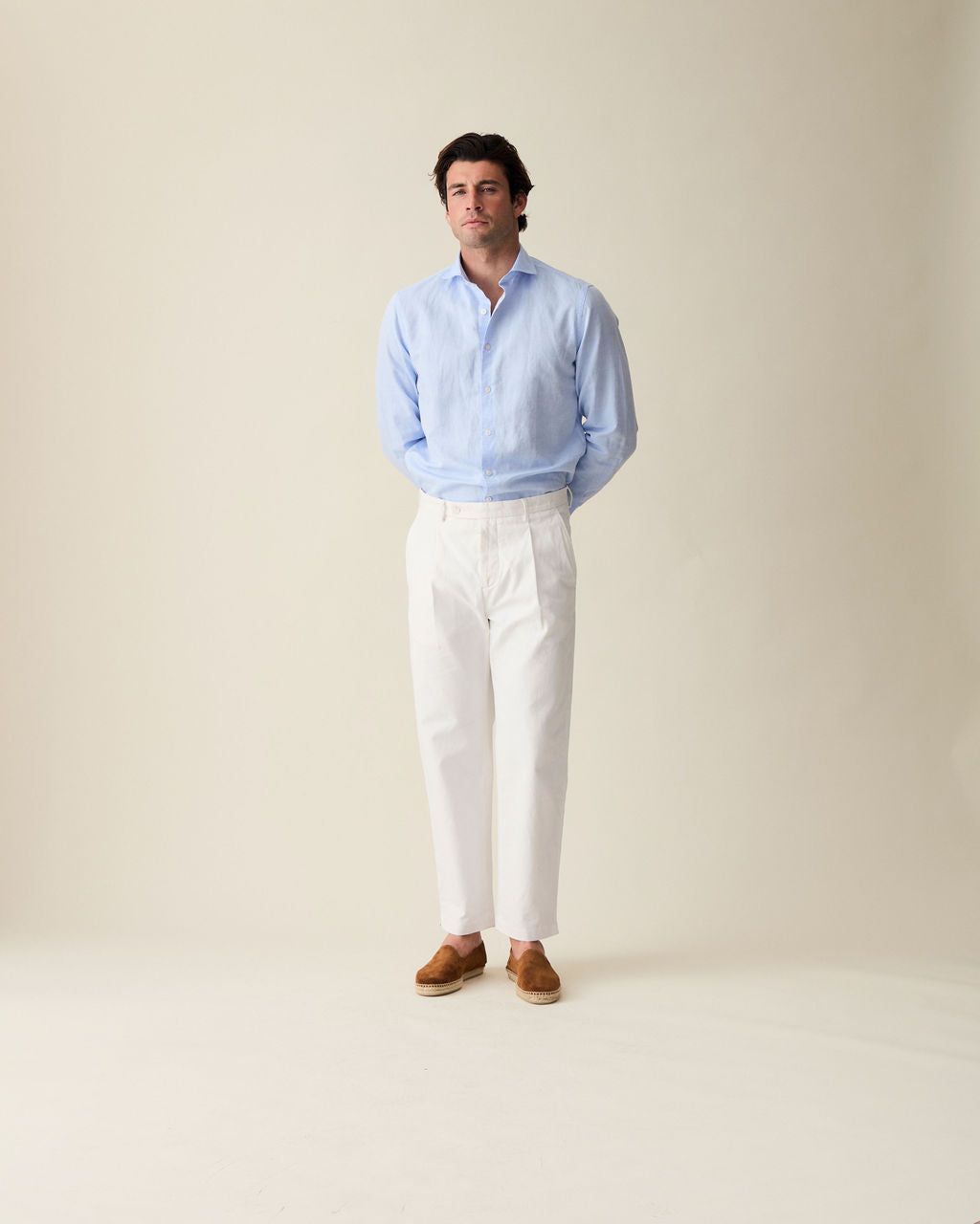 Classic Linen Shirt - Light Blue