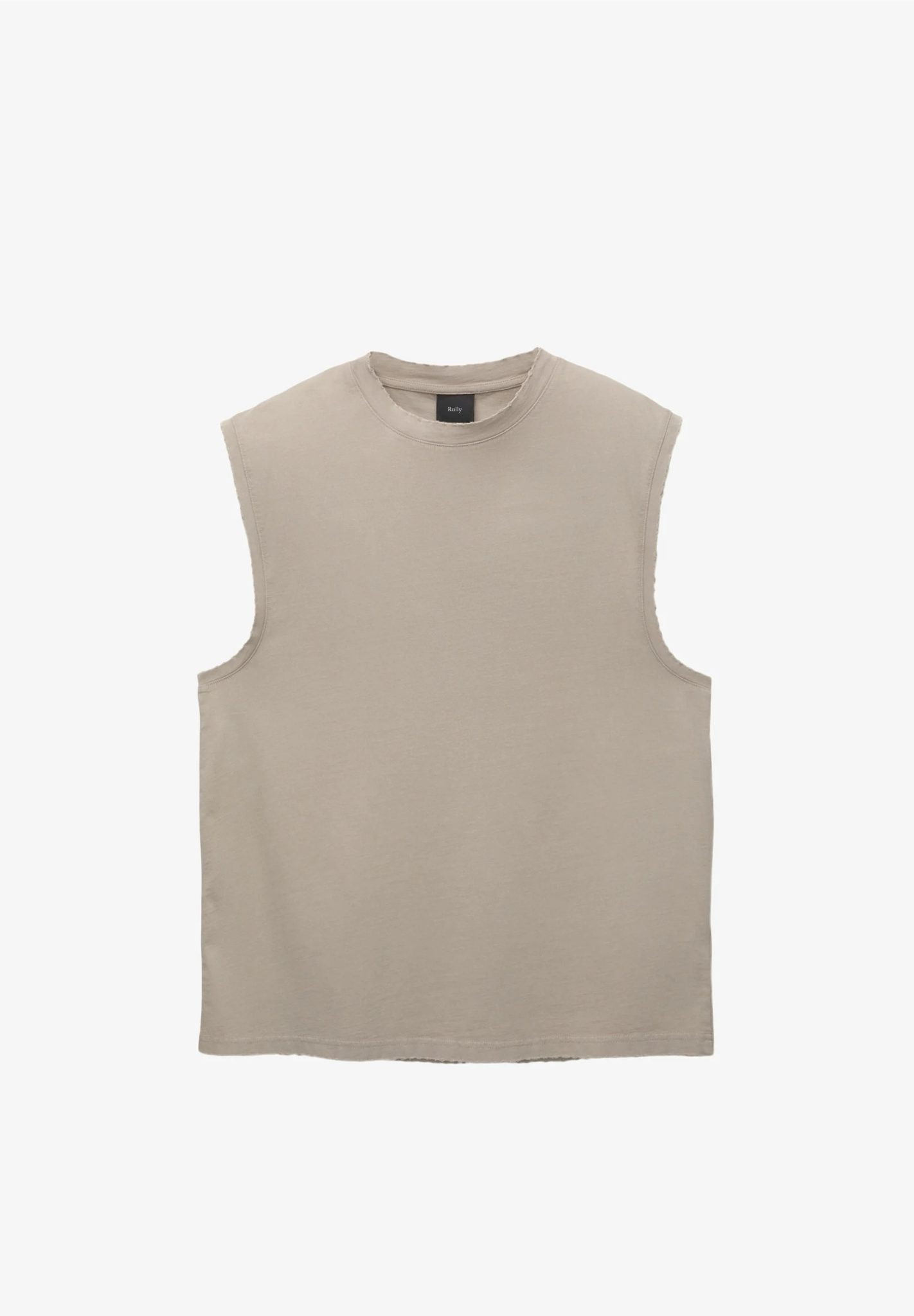Basic Round Neck Vest - Beige