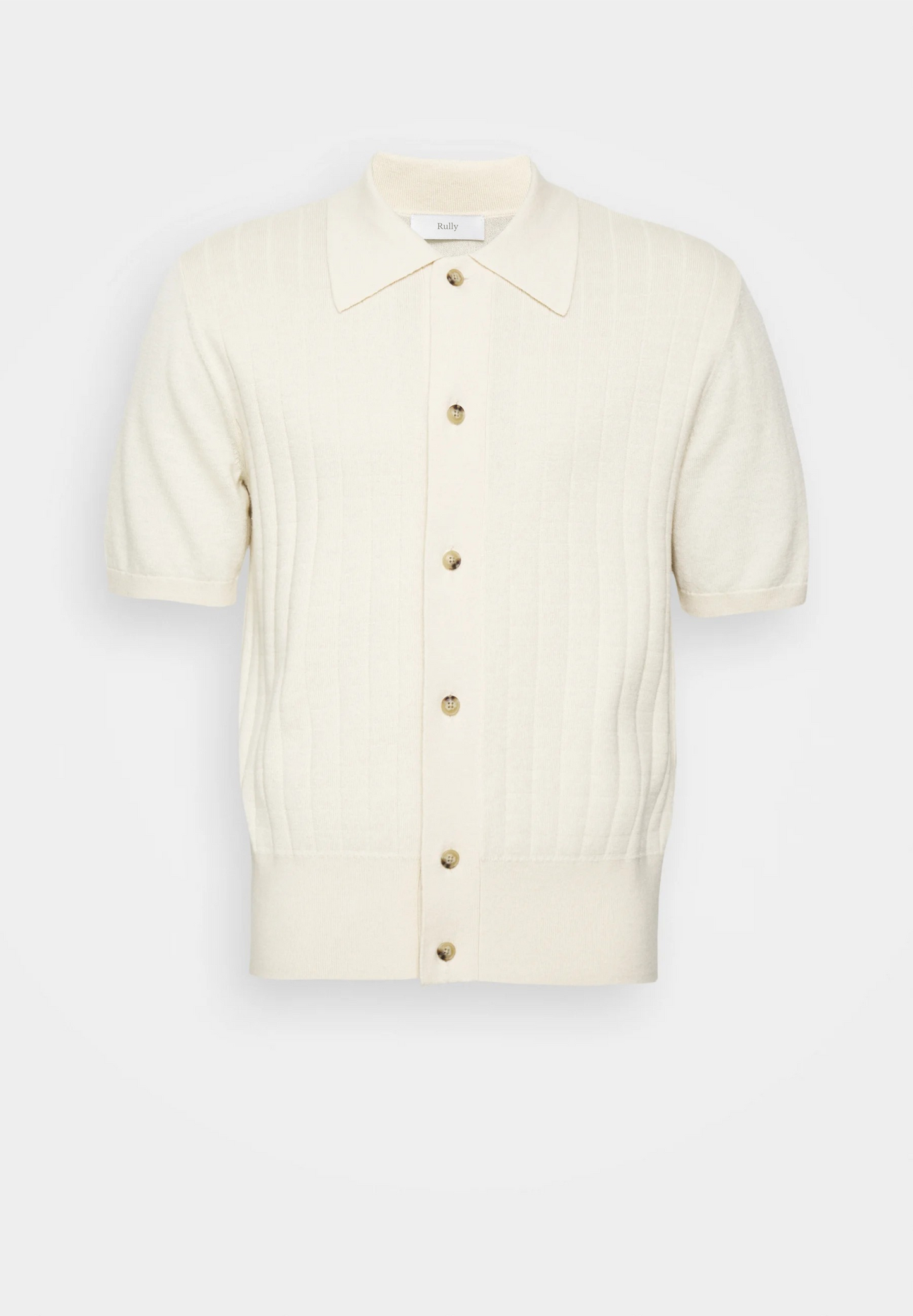 Ribbed Cotton Polo Shirt - Off White