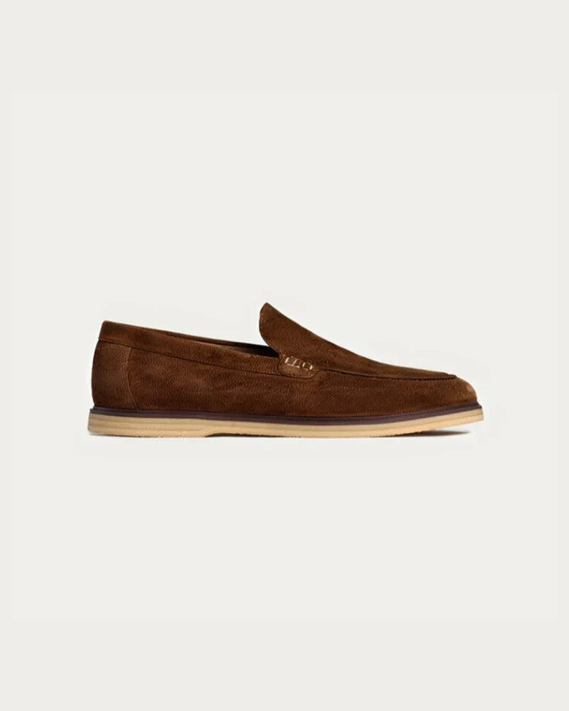 Moccasin Miller in Suede - Chocolate