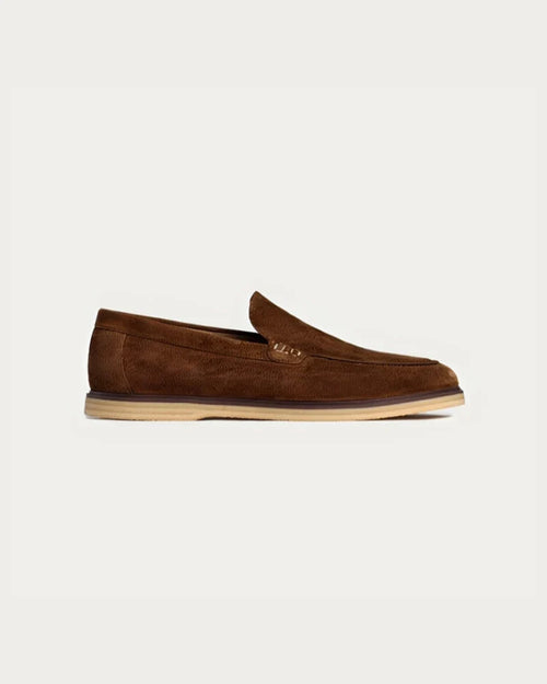 Moccasin Miller in Suede - Chocolate